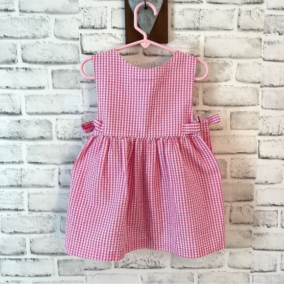 Samara Gingham Pinafore Dress with Fish girls size 2T - Picture 2 of 12